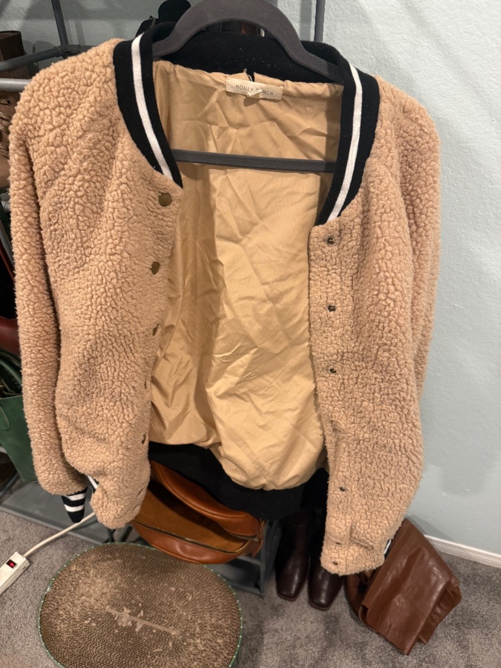 teddy bear bomber jacket